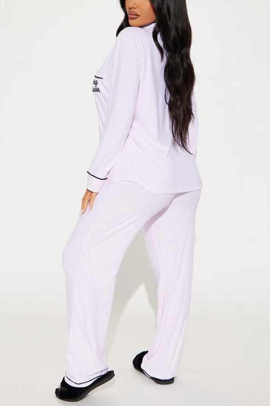 Cozy Classic Pajama Set with Contrast Trim