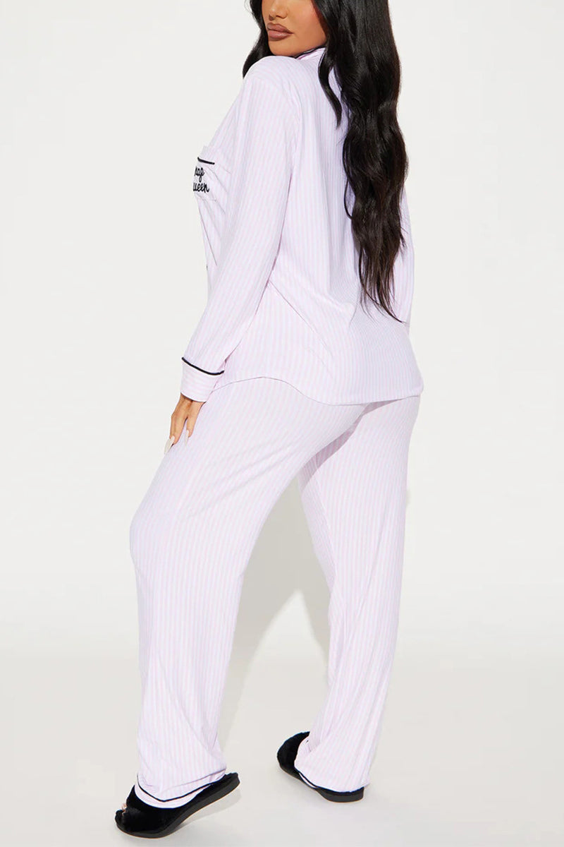 Cozy Classic Pajama Set with Contrast Trim