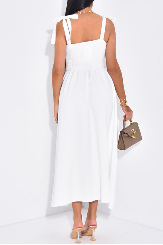 Elegant Bow-Tie Sleeveless Casual Dress