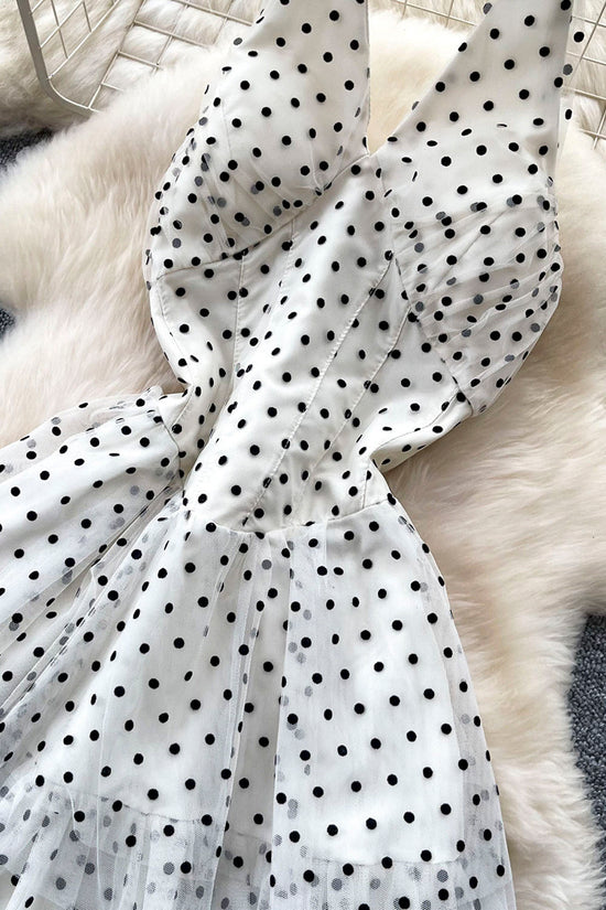 Polka Dot Sleeveless Casual Dress