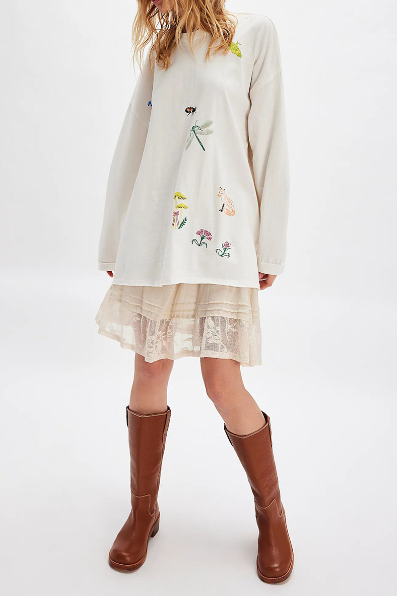 Nature-Inspired Graphic Sweatshirt