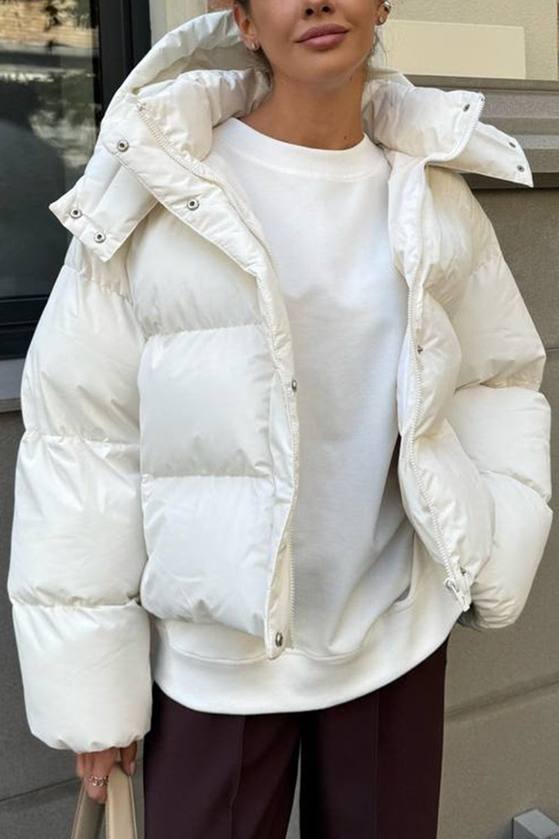 Chic Oversized Hooded Puffer Coat