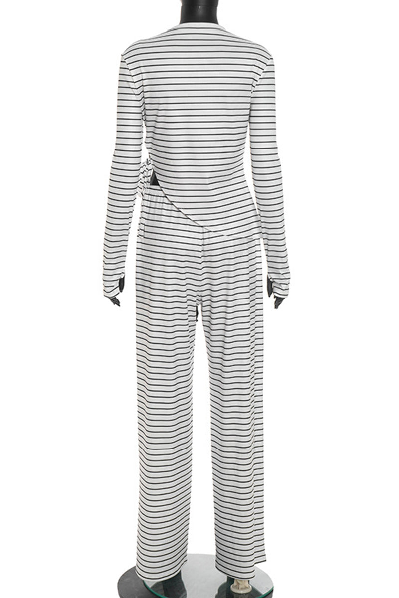 Striped Long Sleeve Pants Set