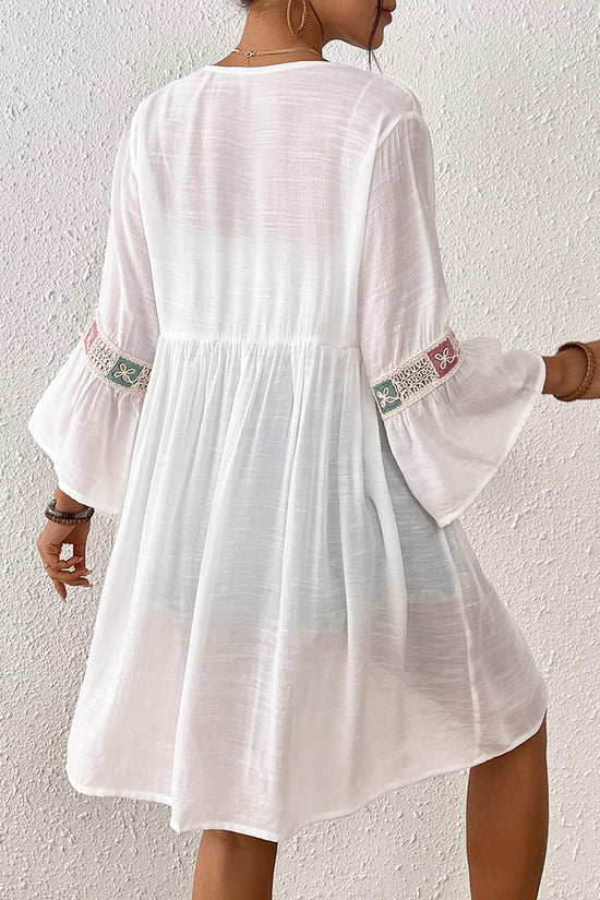 Bohemian Tie-Waist Kimono Cover-Up