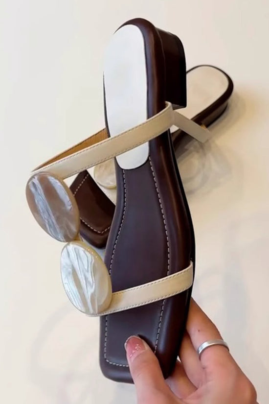 Modern Geometric Embellished Sandals