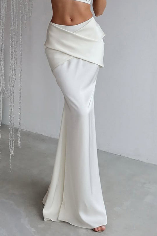 Elegant Draped Midi Skirt