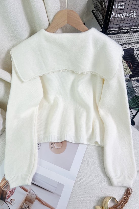 Elegant Button-Down Cardigan with Collar