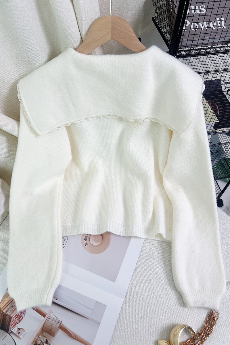 Elegant Button-Down Cardigan with Collar