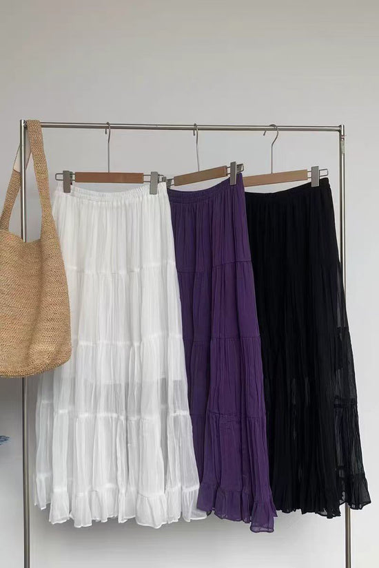Flowing Tiered Midi Skirt
