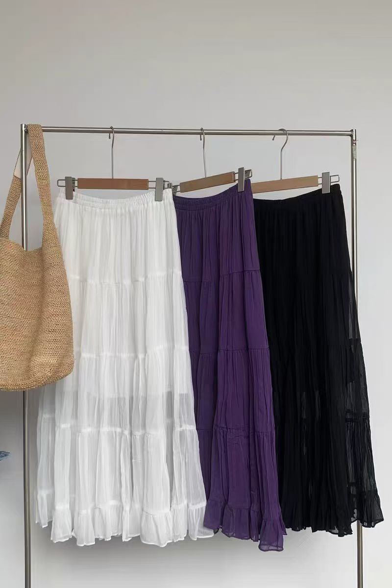Flowing Tiered Midi Skirt