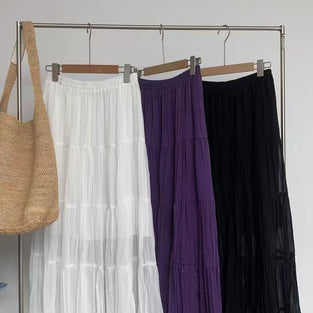 Flowing Tiered Midi Skirt