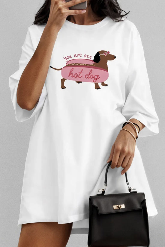 Oversized Dog Graphic T-Shirt