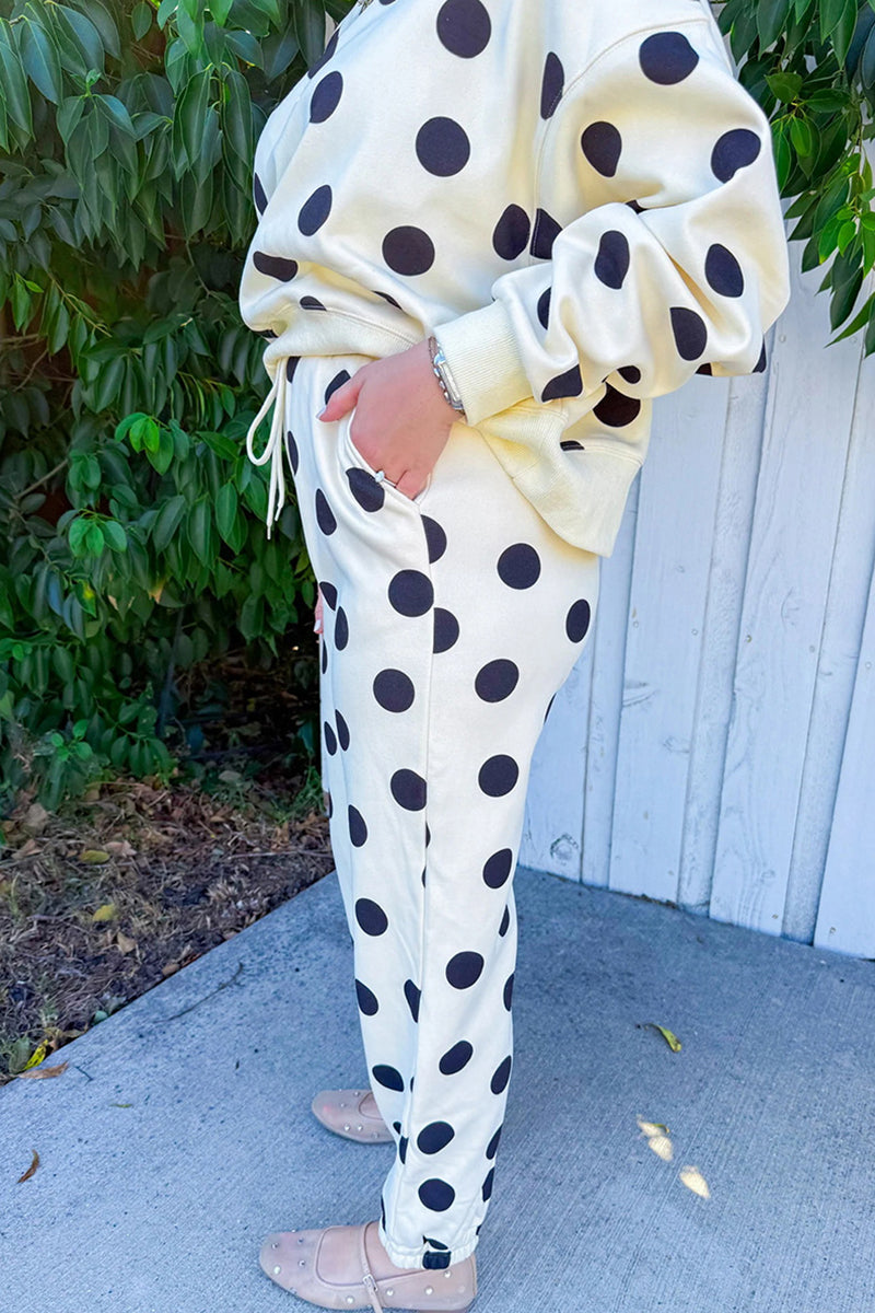 Polka Dot Casual Pants Set