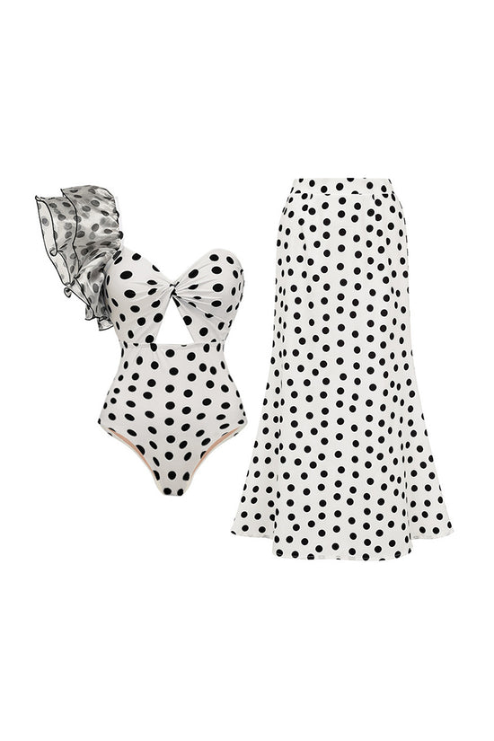 Polka Dot Ruffle Bikini Set