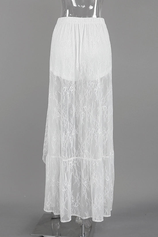 Chic Sheer Midi Skirt with Slit