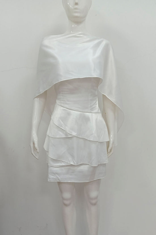 Elegant Layered Cape Mini Dress
