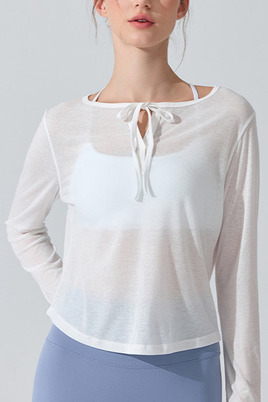 Lightweight Tie Detail Pullover Top