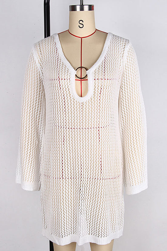 Open-Knit Ring Accent Cover-Up