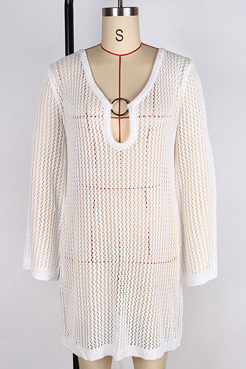 Open-Knit Ring Accent Cover-Up