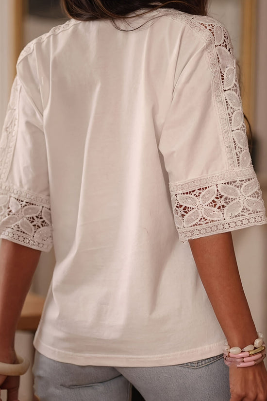 Elegant Lace Sleeve Blouse