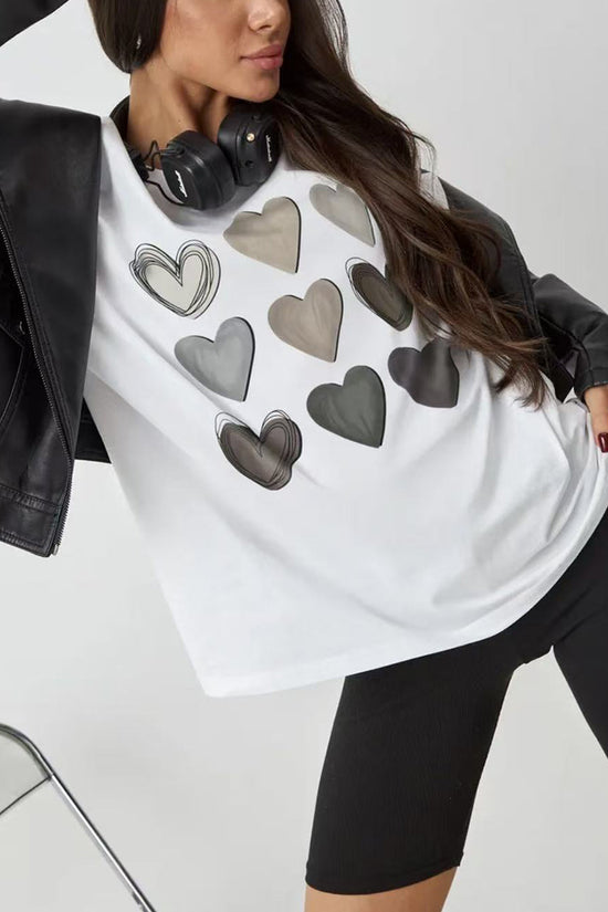 Heart Graphic Oversized T-Shirt