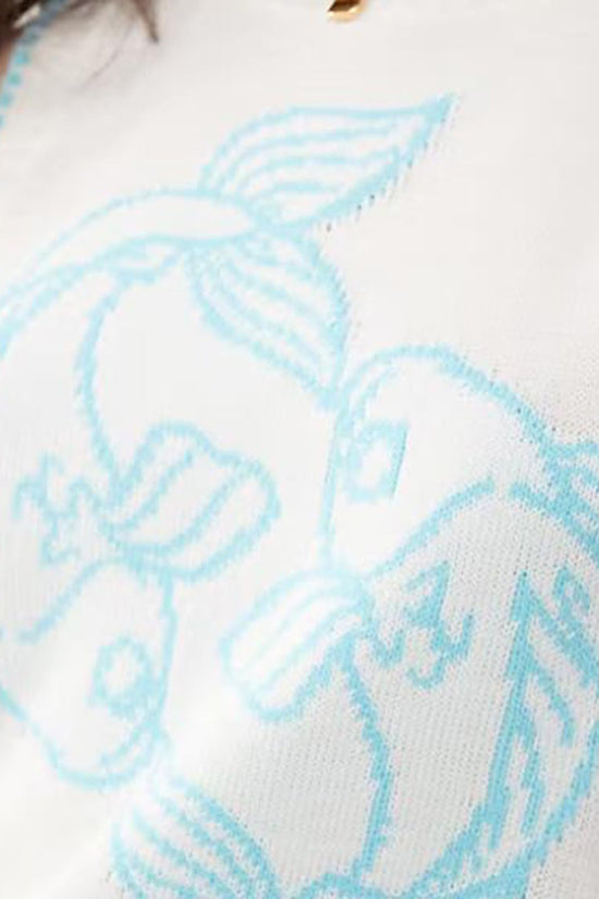 Fish Knit Sleeveless Sweater Vest