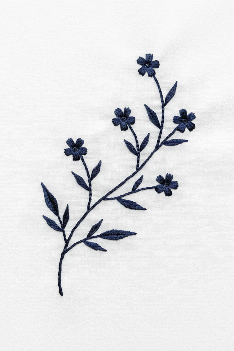 Wildflower Embroidered Casual T-Shirt