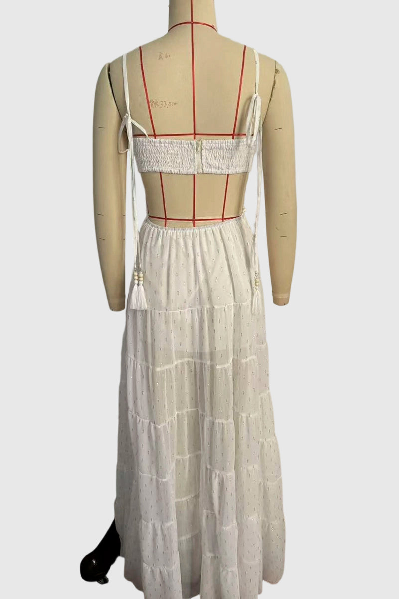 Elegant Tiered Sleeveless Casual Dress