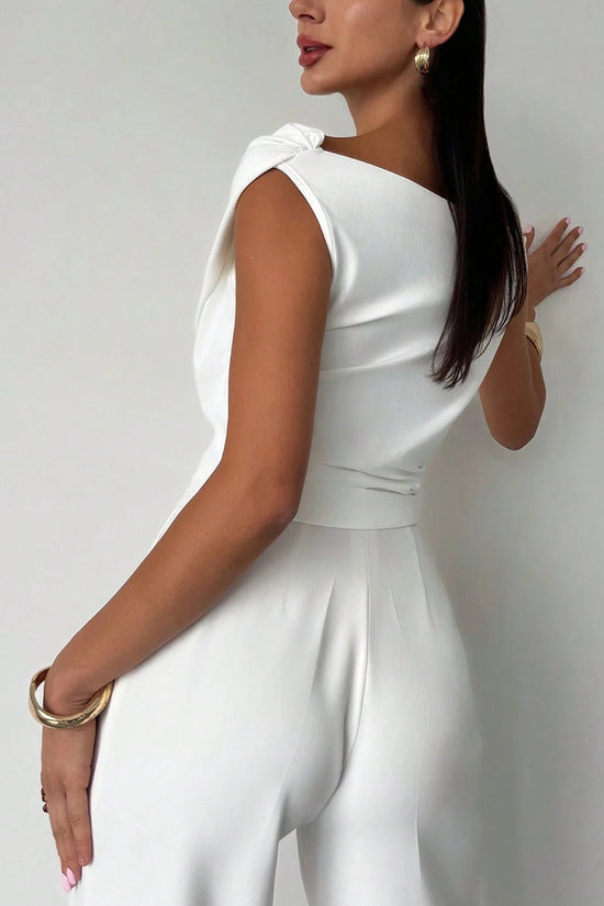 Off-Shoulder Draped T-Shirt