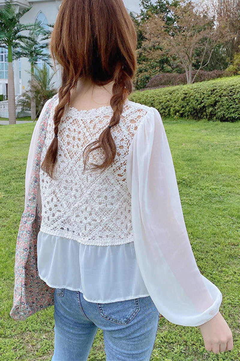 Floral Crochet Blouse