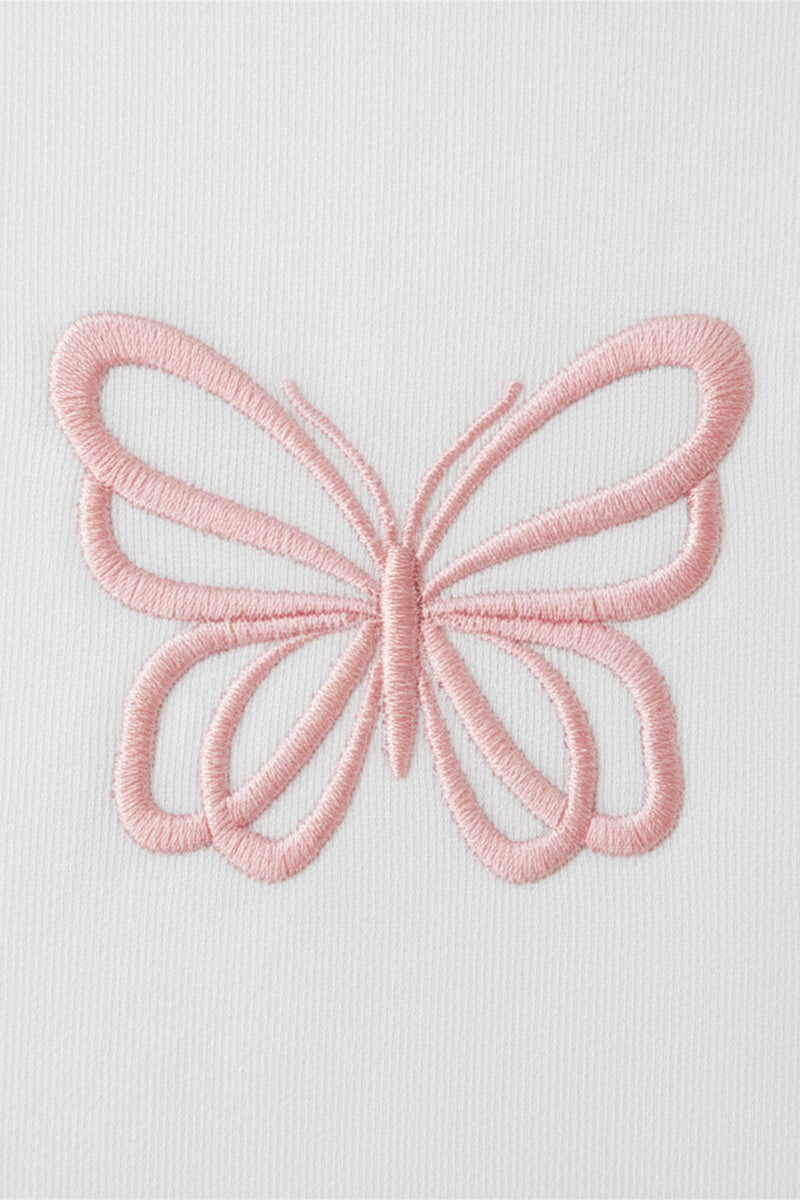 Soft Flutter Embroidered T-Shirt