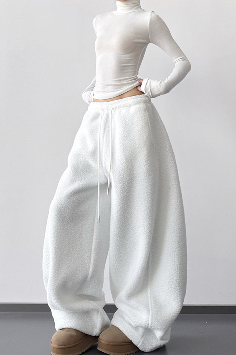 Oversized Drawstring Casual Pants