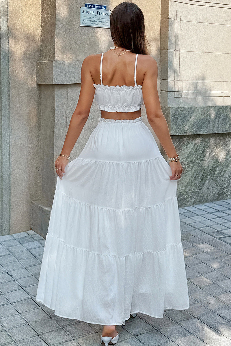 Tiered Sleeveless Skirt Set