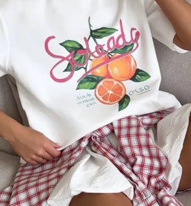 Graphic Fruit Print T-Shirt