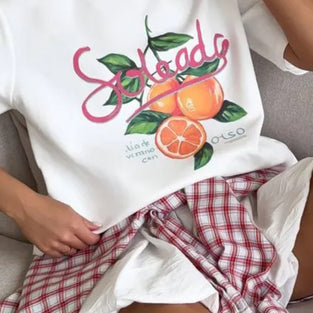 Graphic Fruit Print T-Shirt