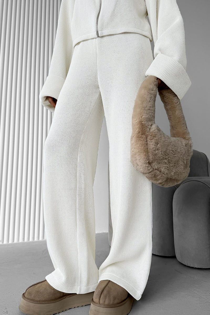 Cozy Chic Zip-Up Pants Set