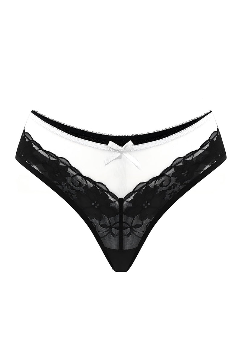 Lace Bow Detail Bikini Panties