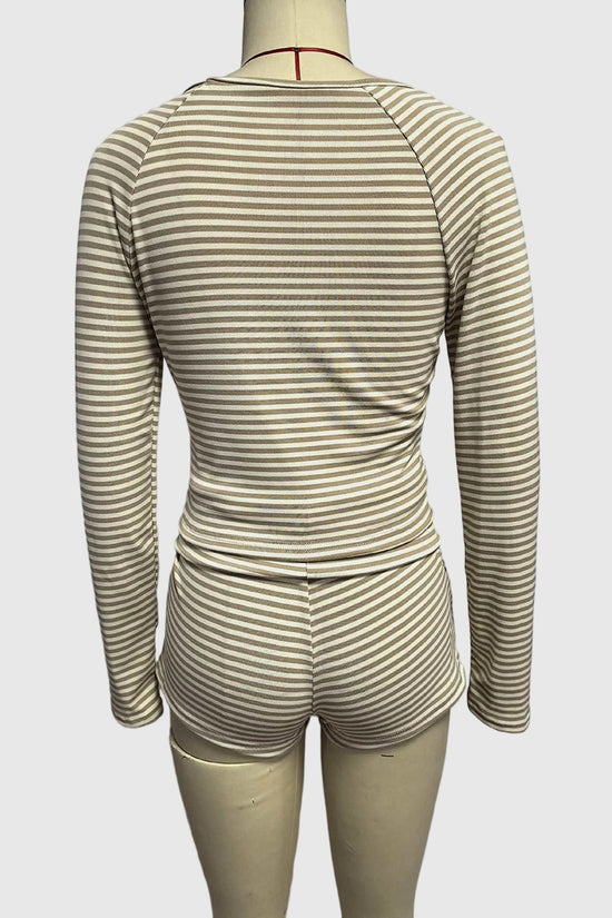 Striped Long Sleeve and Short Set