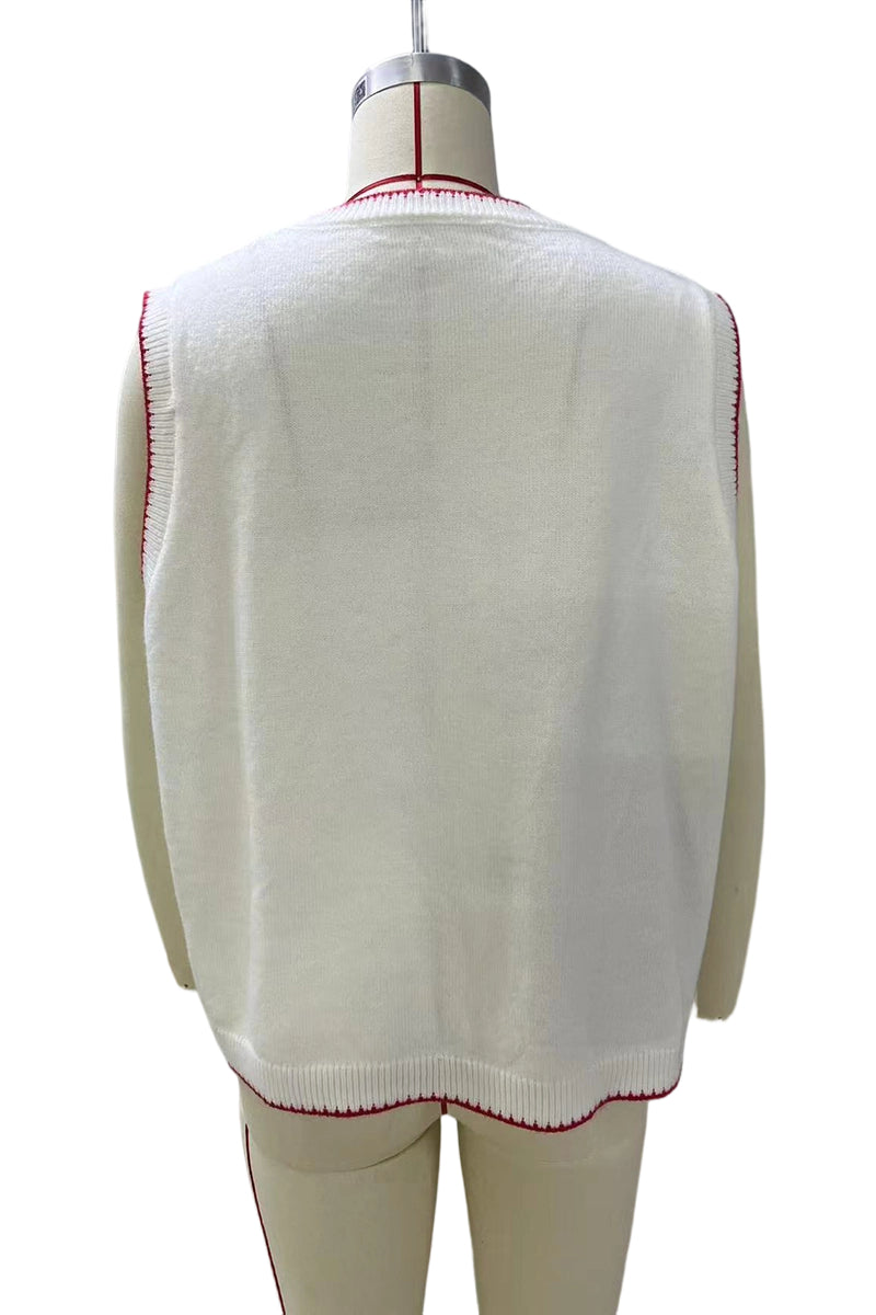 Crab Knit Sleeveless Sweater Vest