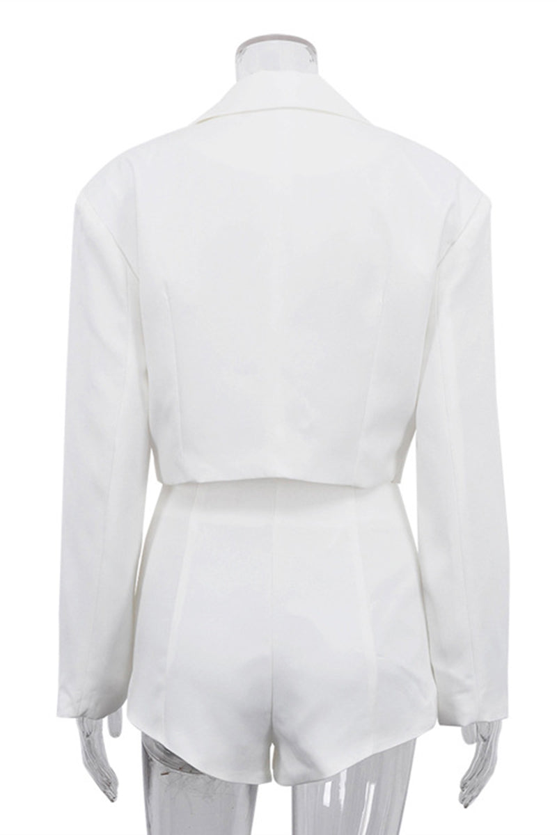 Cropped Blazer and Shorts Set
