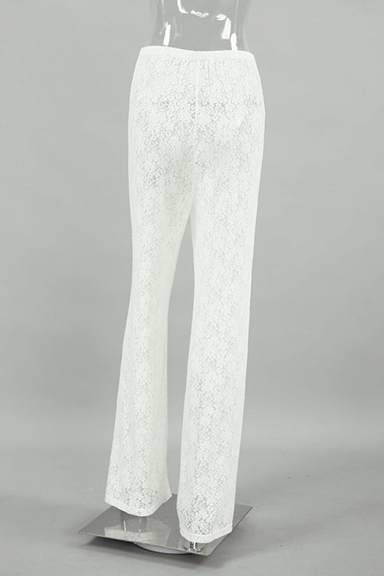 Lace Pattern Casual Pants