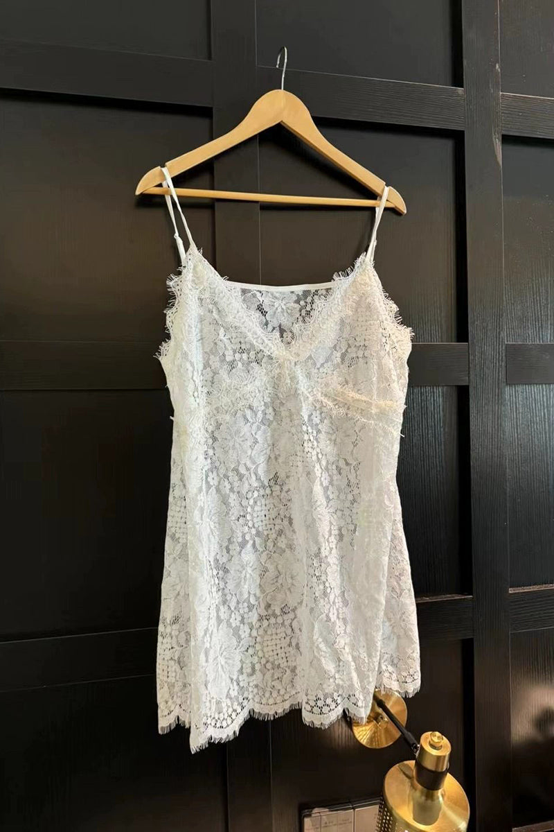 Sleeveless Lace Casual Dress
