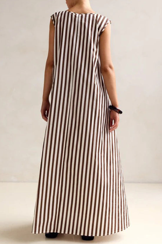 Polka Dot Sleeveless Maxi Dress
