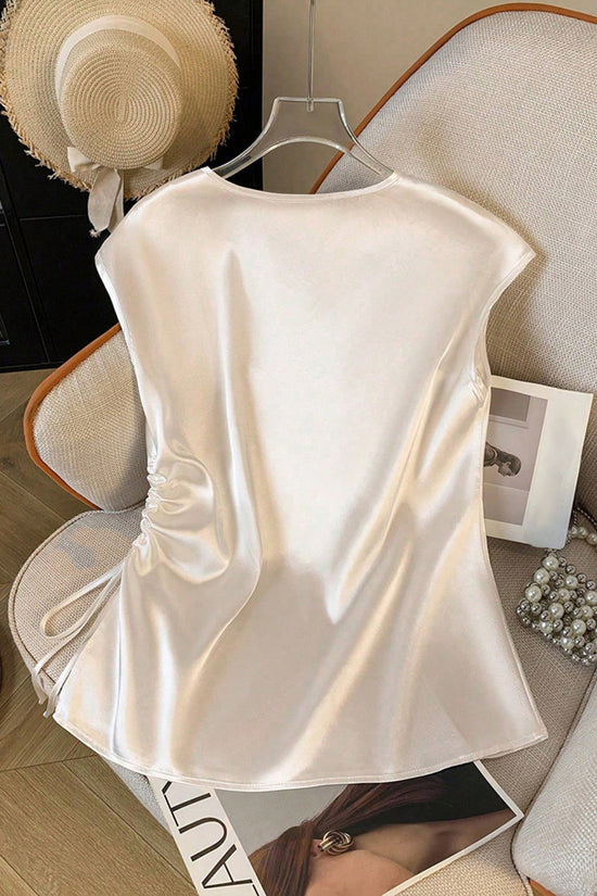 Elegant V-Neck Sleeveless Tank Top