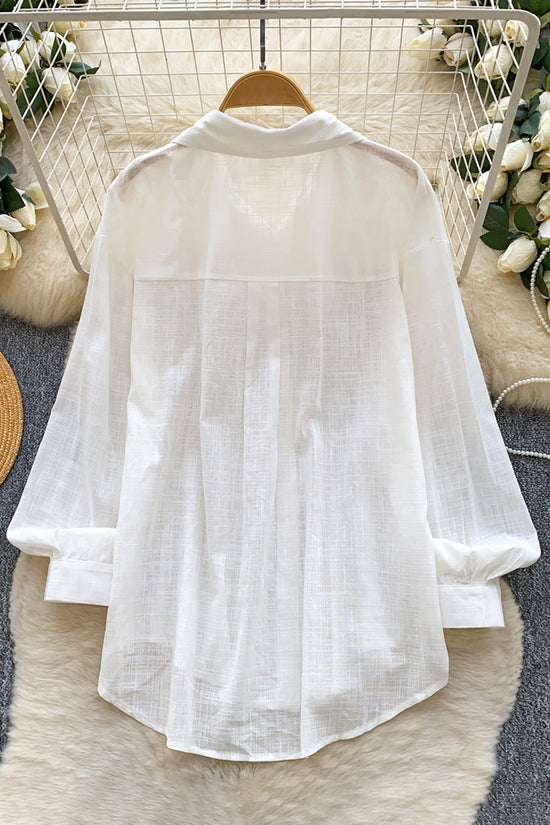 Floral Pattern Button-Up Shirt