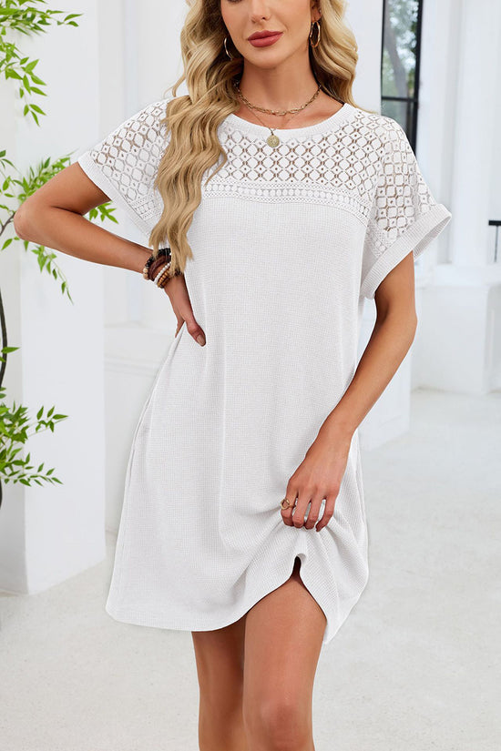 Chic Lace Sleeve Casual Dress