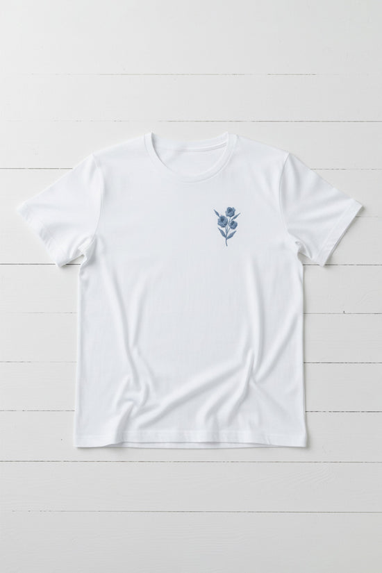 Single Stem Embroidered T-Shirt