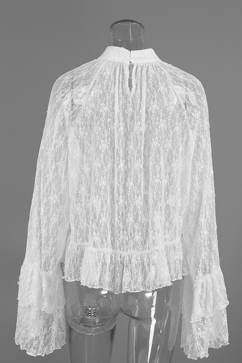 Elegant Lace High Neck Blouse