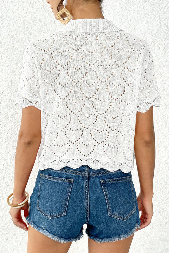 Chic Crochet Button-Up Cover-Up