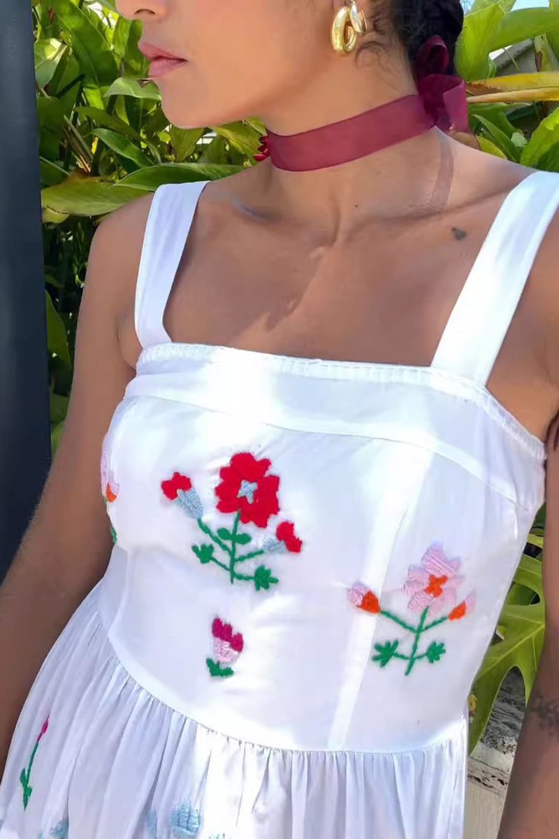 Floral Detail Maxi Dress